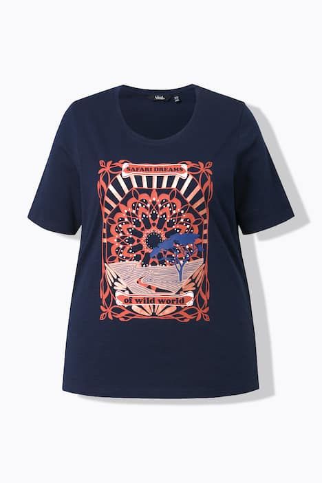 T-shirt motif imprimé, coupe Classic Fit, décolleté rond et manches courtes