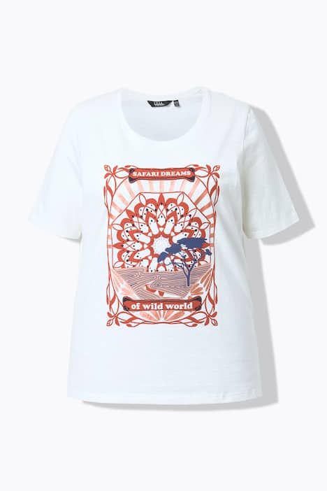 T-shirt motif imprimé, coupe Classic Fit, décolleté rond et manches courtes