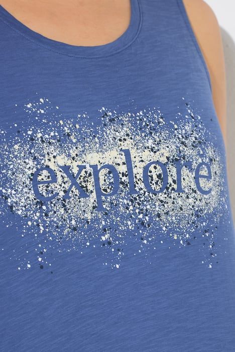Débardeur coupe évasée, motif EXPLORE, décolleté rond