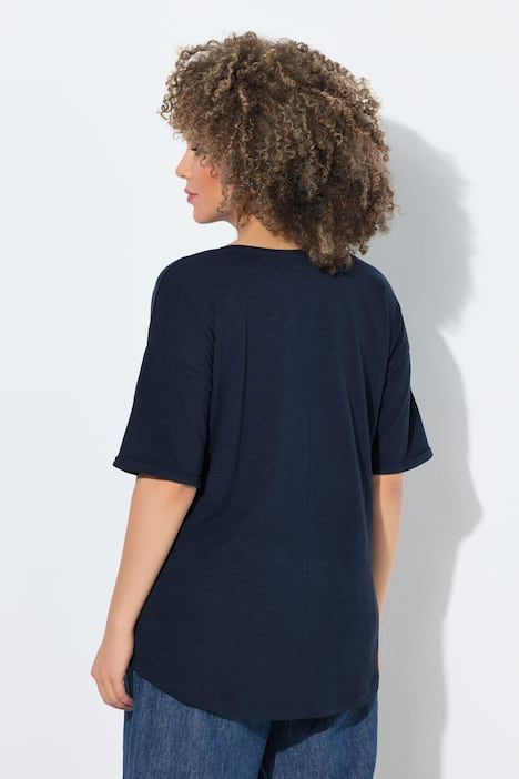 T-shirt oversize, motif zèbre, décolleté rond et manches courtes