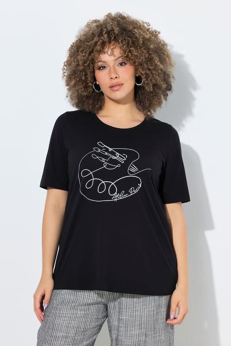 T-shirt motif imprimé, coupe Classic Fit, décolleté rond et manches courtes