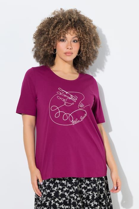 T-shirt motif imprimé, coupe Classic Fit, décolleté rond et manches courtes