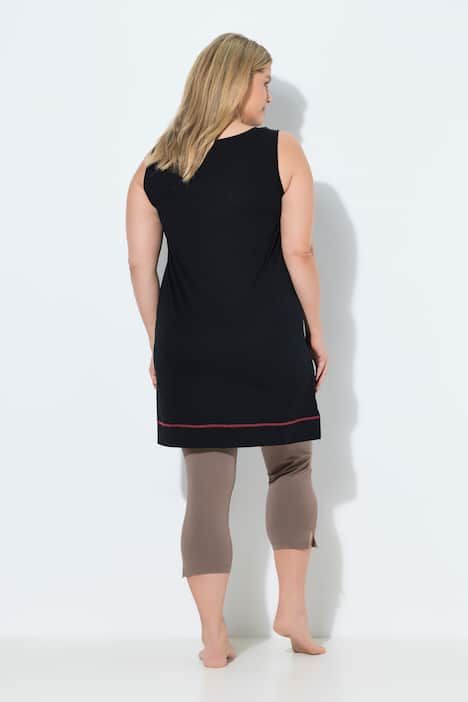 T-shirt long sans manches, motif chien, décolleté rond