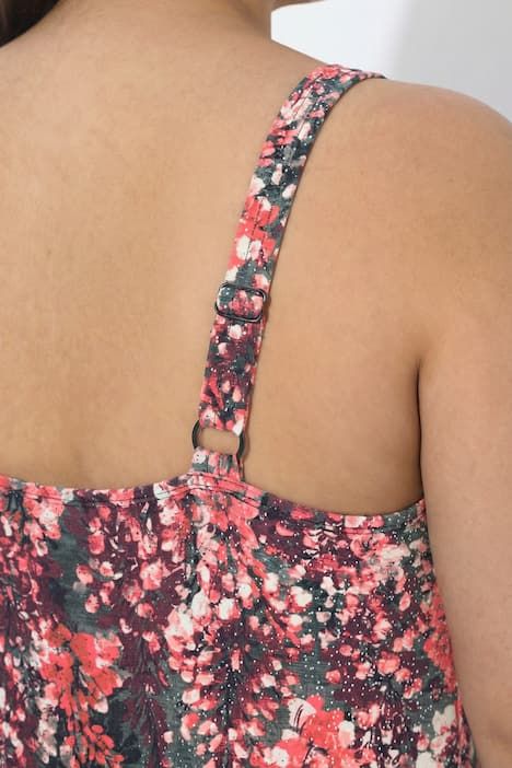 Robe de bain à bonnets souples, style cache-cœur, motif floral « petits points colorés »