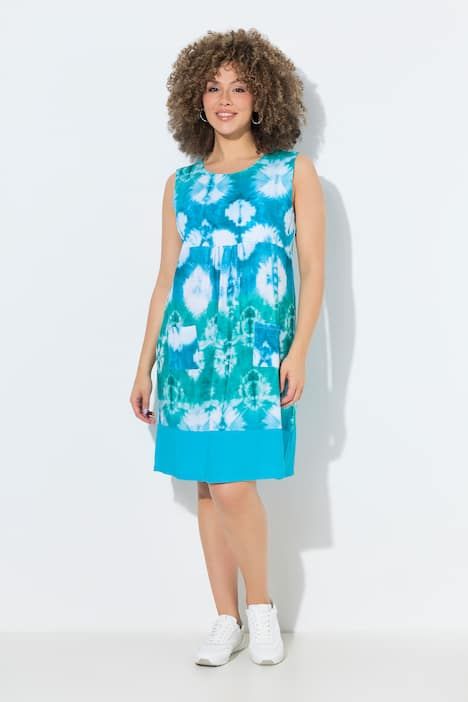 Robe en jersey sans manches, poches et décolleté rond, coupe évasée