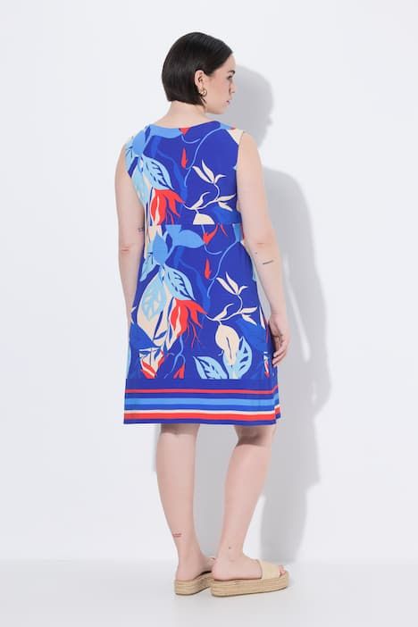 Robe en jersey sans manches, poches et décolleté rond, coupe évasée