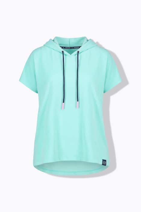 Sweat-shirt en tissu éponge, manches 1/2, capuche