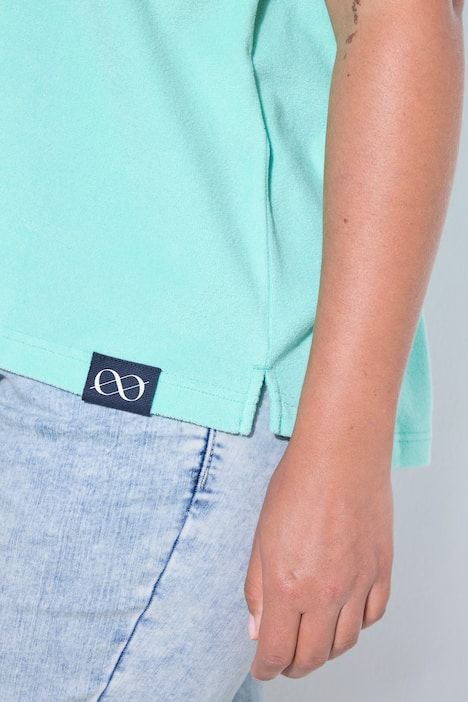 Sweat-shirt en tissu éponge, manches 1/2, capuche