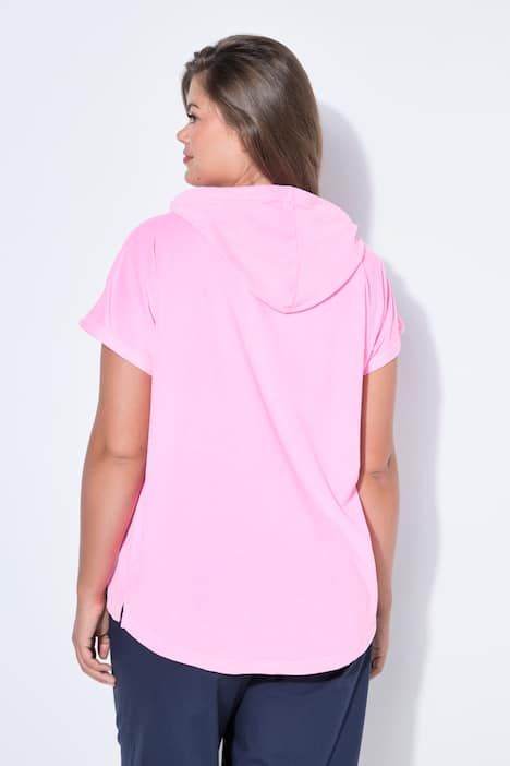 Sweat-shirt en tissu éponge, manches 1/2, capuche