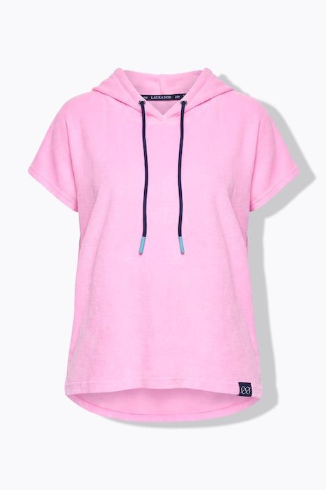 Sweat-shirt en tissu éponge, manches 1/2, capuche