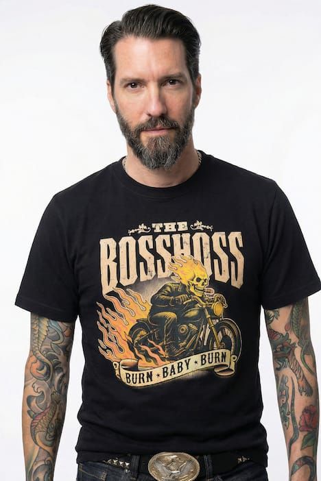 T-shirt groupe Boss Hoss, manches courtes - jusqu'au 8 XL
