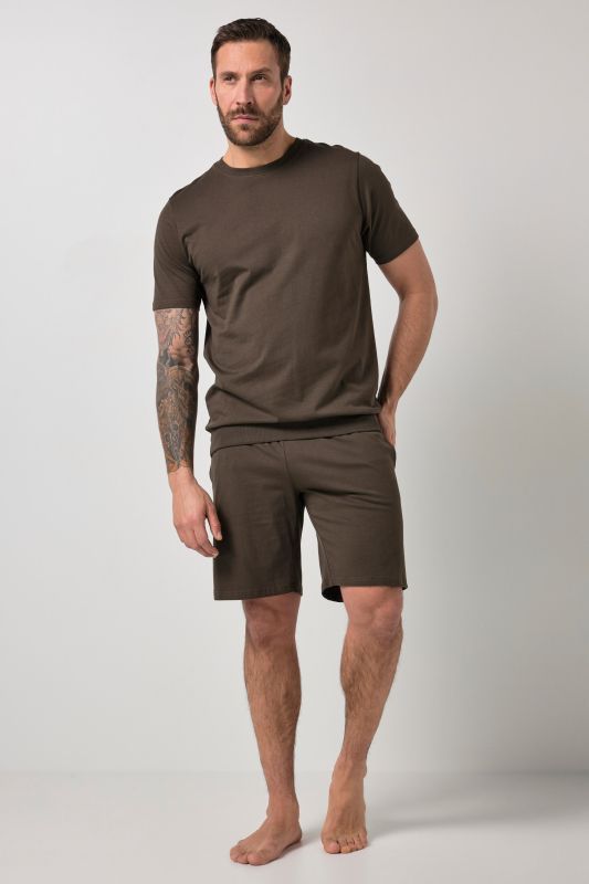 Pyjama deux pièces (short + T-shirt), coupe ventre confort - jusqu'au 8 XL