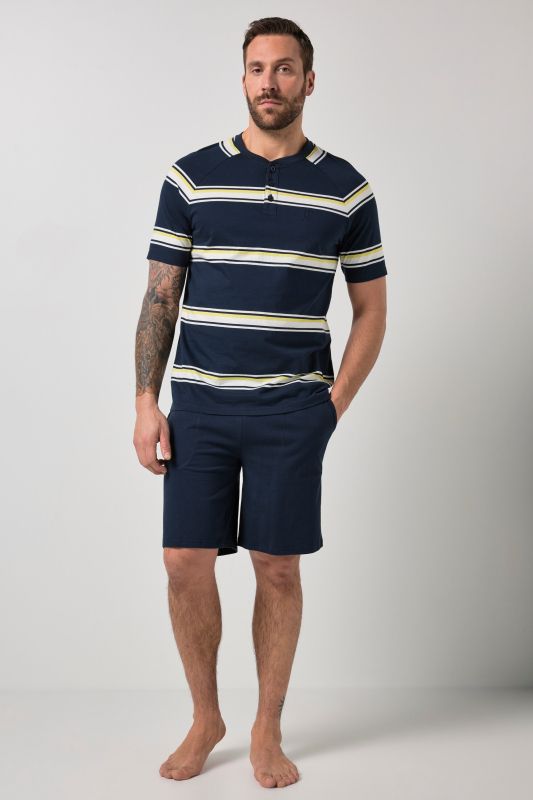 Pyjama JP 1880 deux pièces (T-shirt + short rayé), collection Homewear - jusqu'au 8 XL
