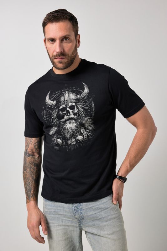 T-shirt JP 1880, imprimé et manches courtes - jusqu'au 8 XL