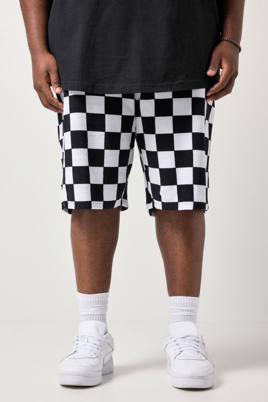 Bermuda STHUGE en tissu éponge, motif et taille élastique - jusqu'au 8 XL