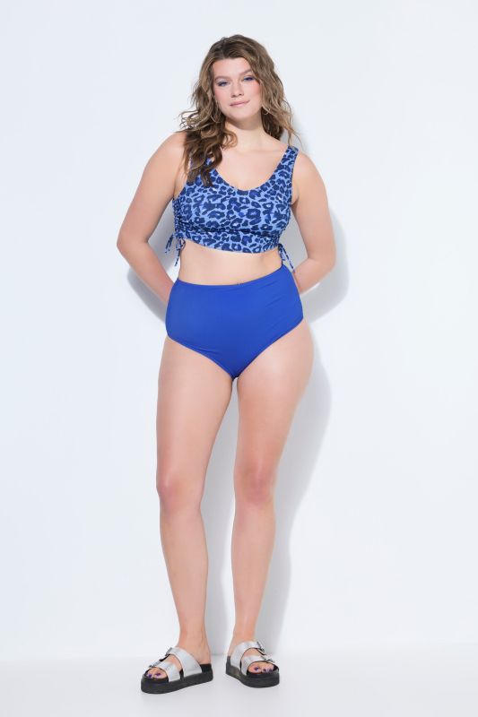 Bas de bikini, shorty (style bermuda gainant), taille haute