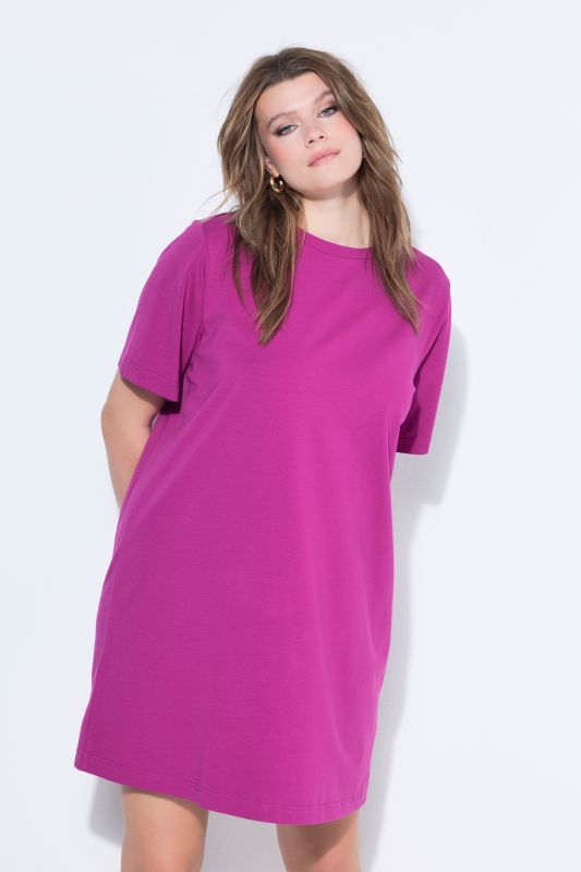 T-shirt oversized ultra-long à col rond et manches courtes