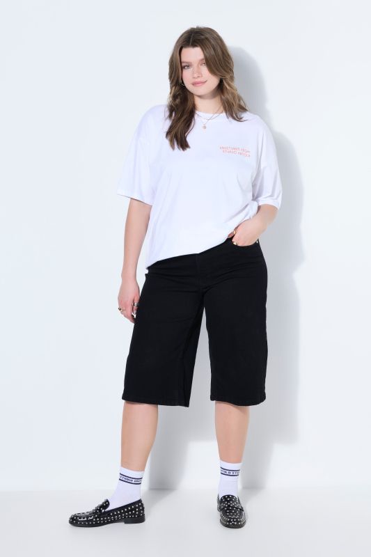 Jorts / short en jean, 5 poches, jambe fortement évasée