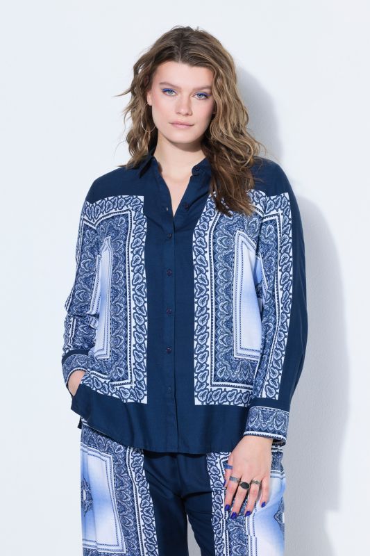 Chemisier droit, imprimé foulard