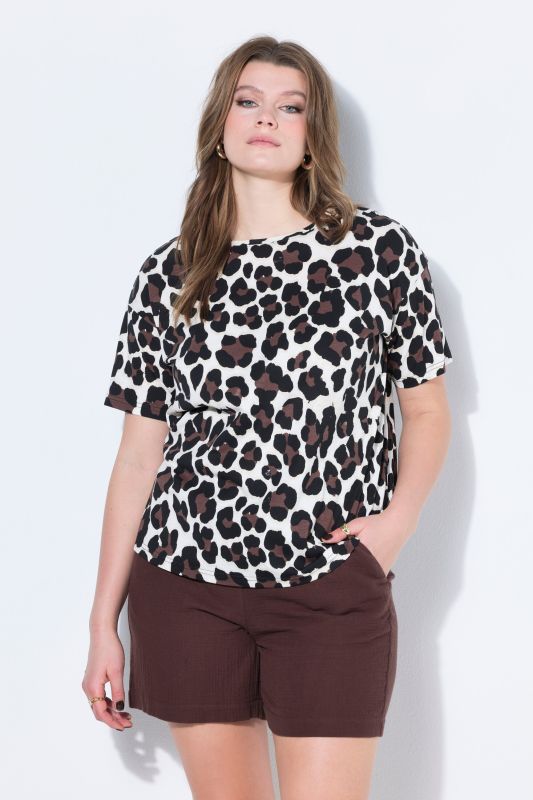 T-shirt oversize, imprimé message fluo