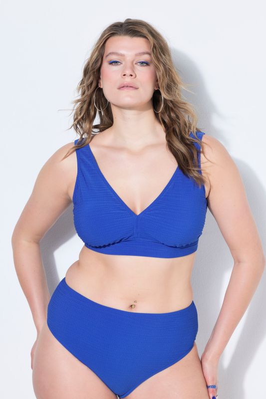 Haut de bikini texturé, bonnets souples