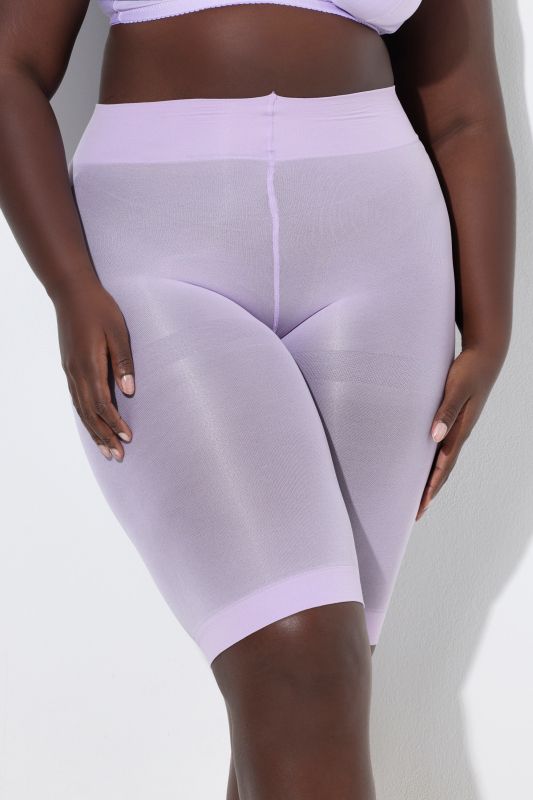 Cycliste, 80 deniers. Protège des cuisses contre les frottements, longueur aux genoux.