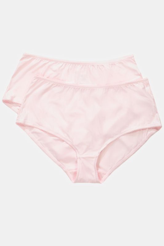 Lot de 2 culottes midi, fines rayures, modèle moyennement échancré