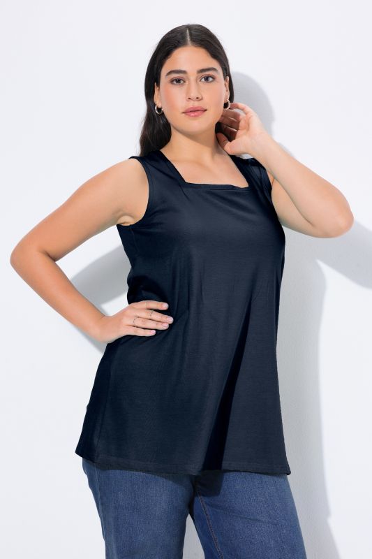 Top long Classic à décolleté carré, sans manches