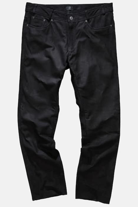Pantalon regular Fit 5 poches en cuir de buffle