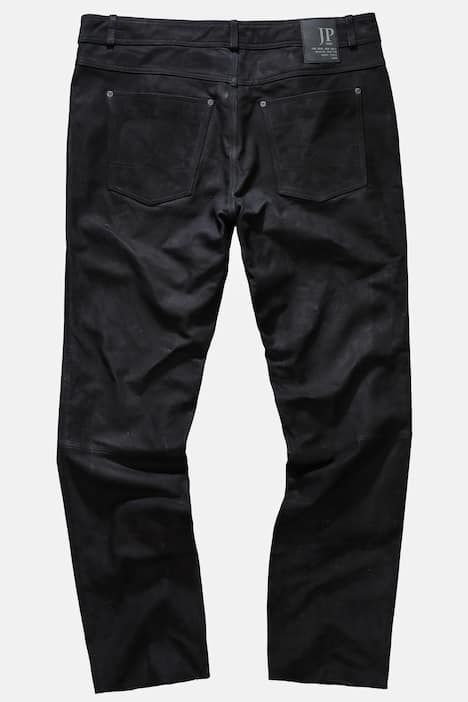 Pantalon regular Fit 5 poches en cuir de buffle