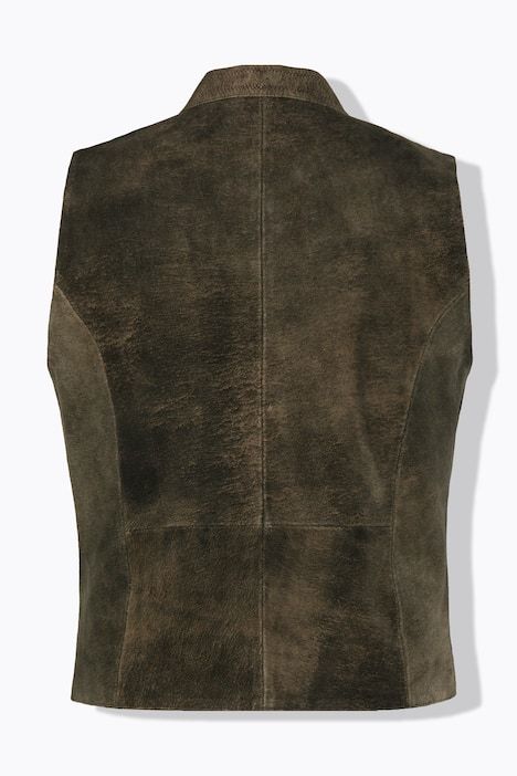 Gilet traditionnel JP 1880, en cuir suédé de chèvre, col Mao - jusqu'au 72