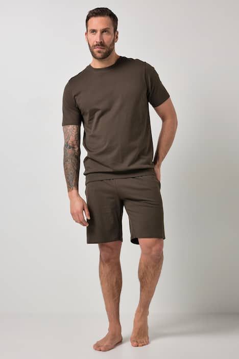 Pyjama deux pièces (short + T-shirt), coupe ventre confort - jusqu'au 8 XL