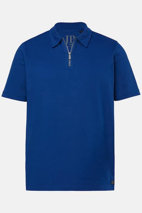 Polo JP 1880 à manches courtes, tissu piqué et fermeture zippée - jusqu'au 8 XL