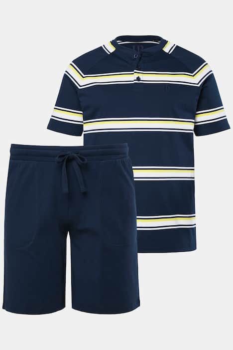 Pyjama JP 1880 deux pièces (T-shirt + short rayé), collection Homewear - jusqu'au 8 XL