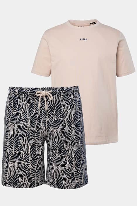 Pyjama JP 1880 deux pièces (T-shirt + short à motif), collection Homewear - jusqu'au 8 XL