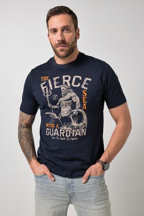 T-shirt JP 1880, imprimé et manches courtes - jusqu'au 8 XL