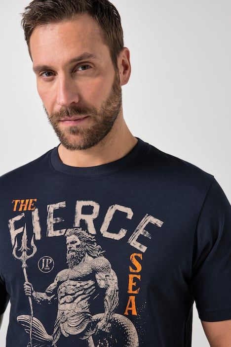 T-shirt JP 1880, imprimé et manches courtes - jusqu'au 8 XL