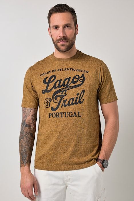 T-shirt JP 1880, imprimé et manches courtes - jusqu'au 8 XL