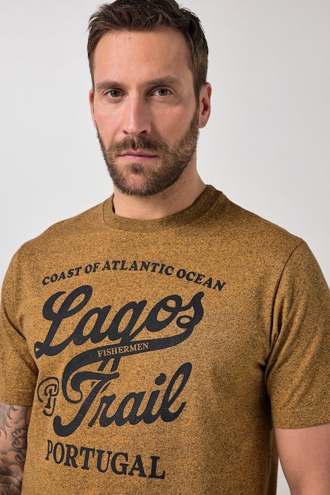 T-shirt JP 1880, imprimé et manches courtes - jusqu'au 8 XL