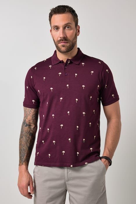 Polo JP 1880, manches courtes. Imprimé palmiers - jusqu'au 8 XL