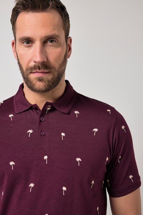 Polo JP 1880, manches courtes. Imprimé palmiers - jusqu'au 8 XL