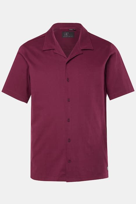 Chemise JP 1880 en jersey, manches courtes et col cubain, coupe Cuba-Fit - jusqu'au 8 XL