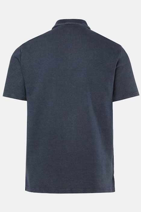 Polo JP 1880 à manches courtes, tissu gaufré, style vintage - jusqu'au 8 XL