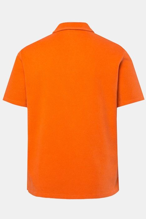 Polo JP 1880 à manches courtes, tissu gaufré, style vintage - jusqu'au 8 XL