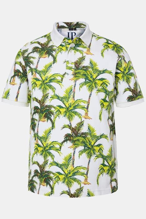 Polo JP 1880 en tissu piqué, manches courtes et imprimé all-over - jusqu'au 8 XL