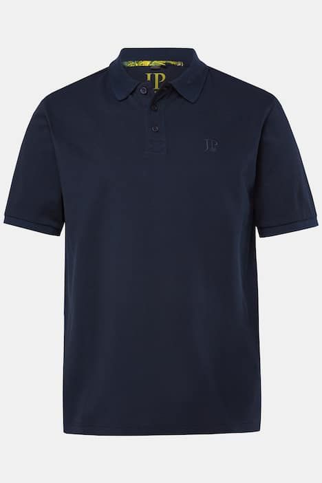 Polo JP 1880 à manches courtes, tissu piqué, imprimé sur le pied de col - jusqu'au 8 XL