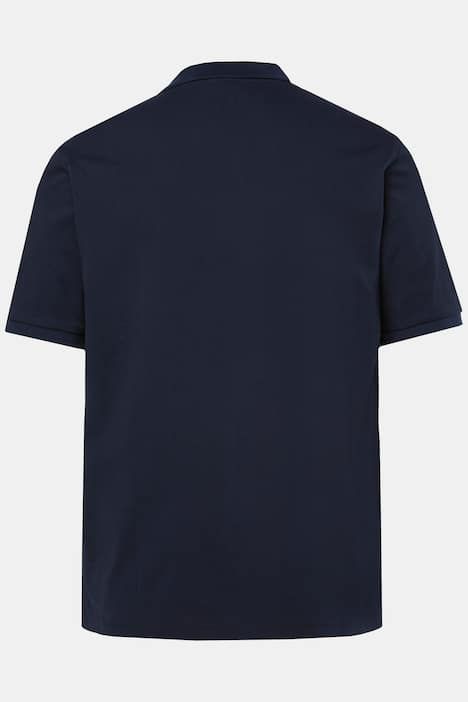 Polo JP 1880 à manches courtes, tissu piqué, imprimé sur le pied de col - jusqu'au 8 XL