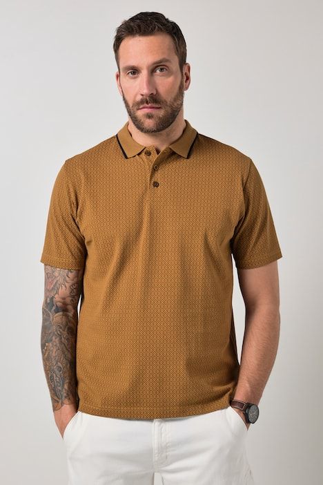 Polo JP1880 à manches courtes, maille piquée et micro-imprimé - jusqu'au 8 XL