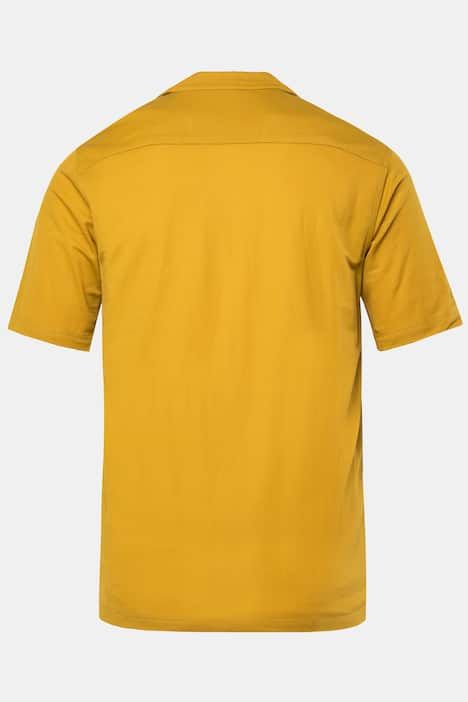 Chemise JP1880 finition FLEXNAMIC® aspect soie, manches courtes, col cubain et coupe Cuba-Fit - jusqu'au 8 XL