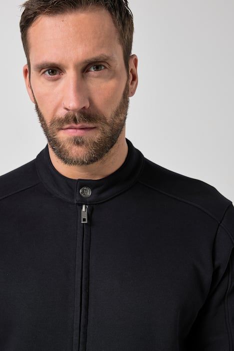 Veste de motard en molleton JP 1880, col montant et fermeture zippée- jusqu'au 8 XL